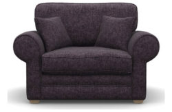 Heart of House Chedworth Tweed Fabric Cuddle Chair - Purple